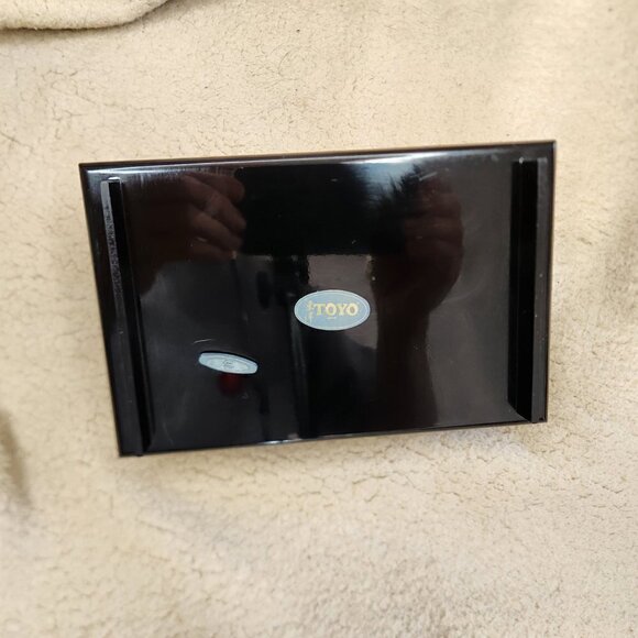 Toyo Japan Jewelry Music Box - Black w/Floral Image on Top - Picture 3 of 9